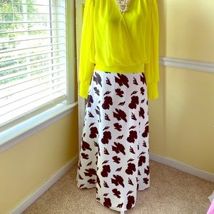 NWT Anthropologie black and white skirt Sz4